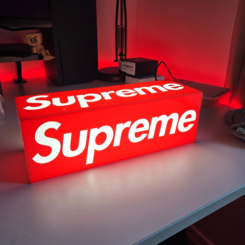 Supreme box logo red - red, led