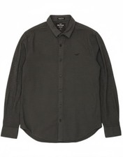 HOLLISTER Mens Muscle Shirt Medium Grey Check Cotton DY06