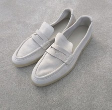 Zara Ecru Beige Suede Leather