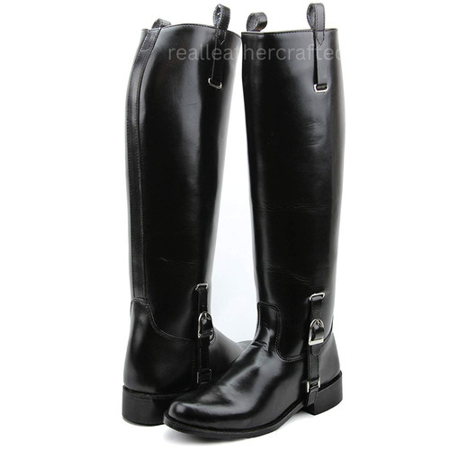 Black leather riding boots for - leather,
