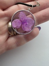 Clear Resin With Lilac Pressed Flower