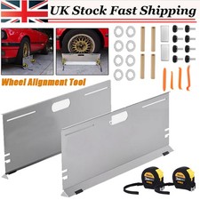 2Pcs Wheel Alignment Tool Toe Plates Accurate Measure Tape And Conversion Chart