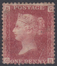 SG 43 1d Penny Red Lettered