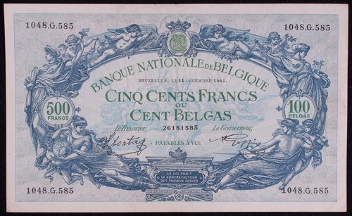 Belgium 500 francs dec - belgium,