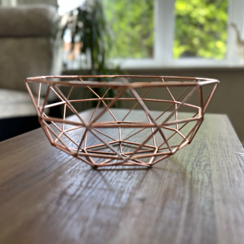 Rose gold metallic metal round - gold,