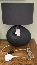 NEXT Black Reuben Table Lamp Scratch Effect - BNWT