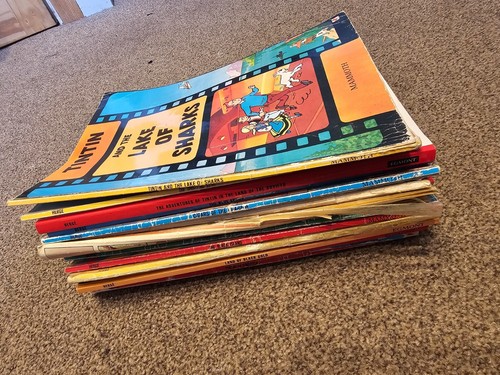 Vintage tintin comic book set - book,