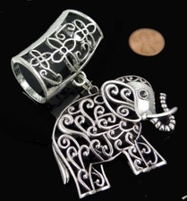 Scarf Pendant Silver Pewter