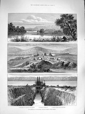 Antique Old Print *3363 1883