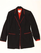 ESCADA Womens Long Sleeve 2 Button Blazer Jacket IT 42 Medium Black DH36