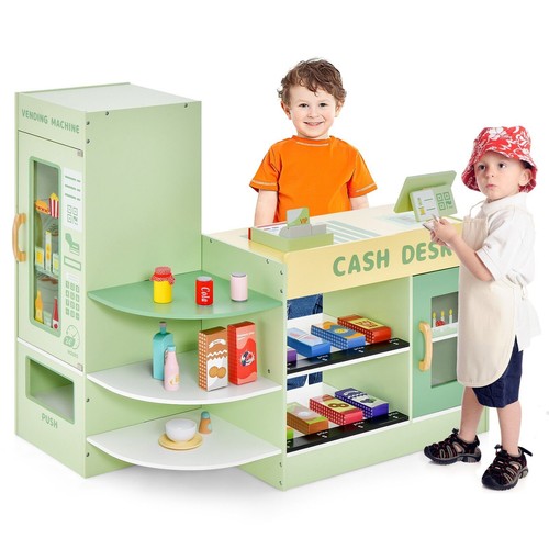 Wooden supermarket play toy - play,