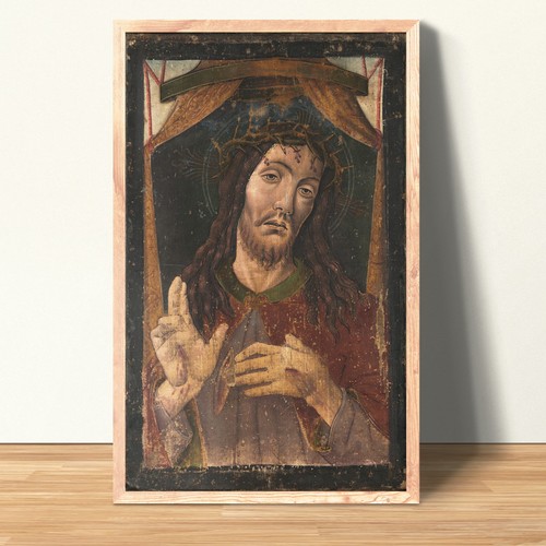 Botticelli christ blessing man - christ,