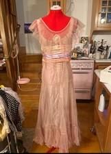 Vintage 1930s Pink Silk Net