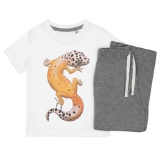 'Leopard Gecko' Kids Nightwear / Pyjama Set (KP053584)