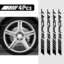 4Pcs Black SPORT Logo Car Rim