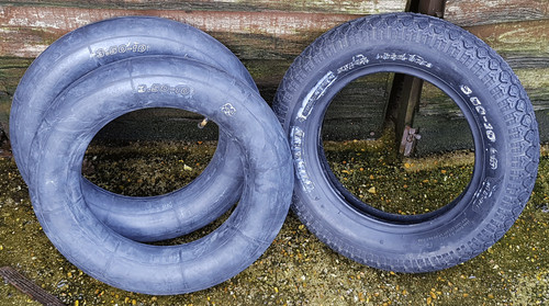 Tyre and tubes - 2, 3.50-10"