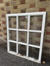 Reclaimed Old Georgian 9 Panel Wooden Window 920 x 815mm