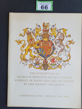 INVESTITURE OF HRH PRINCE CHARLES AS PRINCE OF WALES 1st JULY 1969 PROGRAMME