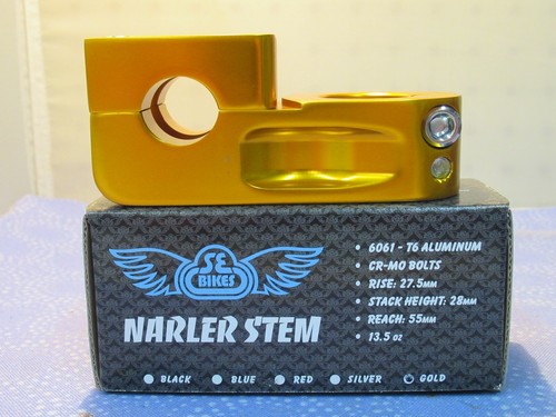 Racing bmx narler gold stem - racing,