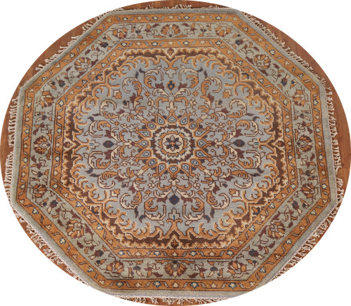 Indian octagon rug 6x6 - indian,