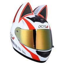 Motorcycle Helmet Full Face Cat Ear Detachable DOT Certification Safety Moto Hel