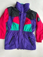 Vintage Rodeo Ski Jacket 80s/90s  Retro Block Purple Pink Green Male Female