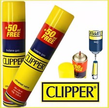 2 Clipper Butane Gas Universal Fluid Fuel Lighter Refill (2x300ml)