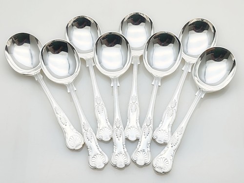 Kings pattern soup spoons - -,