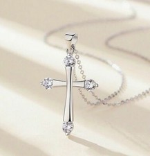Crystal Cross Pendant Chain