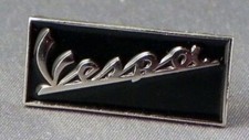 Vespa pin badge. Black and