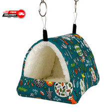 Cute Print Cotton Bird Bed Hamster Nest S-XL Hanging Cage