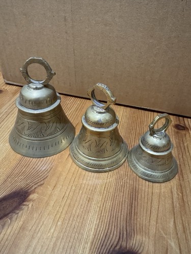 Vintage brass bell set - vintage, of