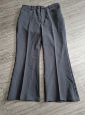 Ladies Black Zara Boot Leg Trousers Size 12 Excellent Condition