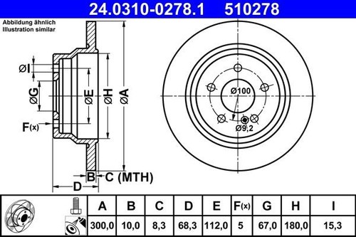 Brake disc mercedes benz cls - disc, mercedes-benz
