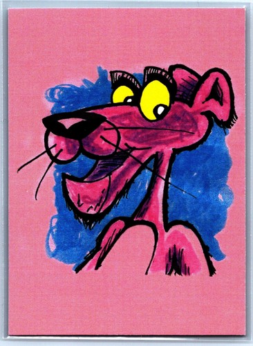 Pink panther sketch card - pink,