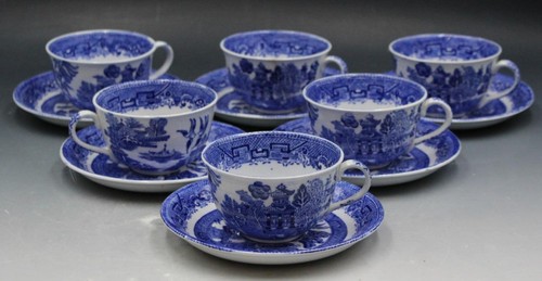Antique blue willow pattern - pattern, by