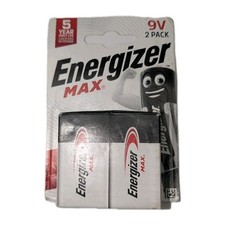 Energizer Max 9v Batteries Pack of 2