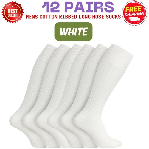 Mens cotton ribbed long hose - ribbed,