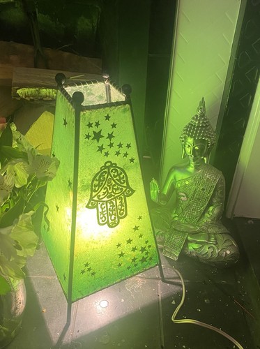 Moroccan leather floor lamp - floor,