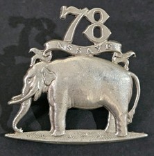 78th Highlanders Regiment of Foot - Ross-shire Buffs - Silver Cap Badge