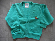Childs Jade green sweat cardigan age 3-4 size 39