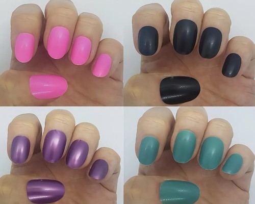 24x medium oval false nails - medium,