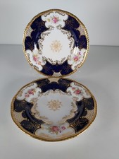 2x Antique Coalport Cobalt