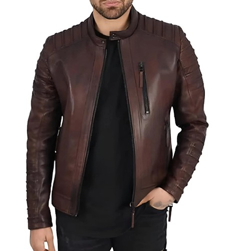 Mens new brown real lambskin - mens,