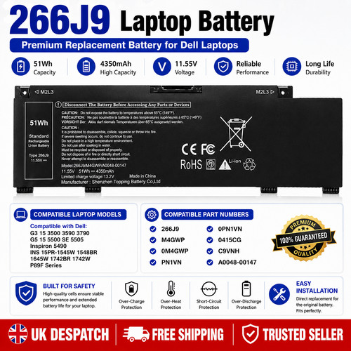 266j9 battery for dell 3790 - dell, g3