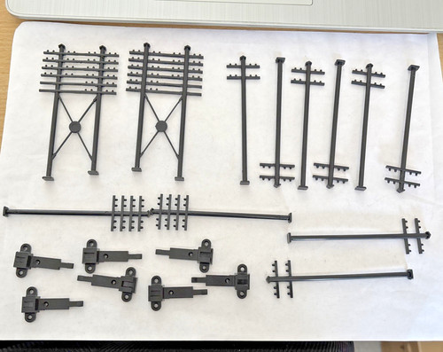 Telegraph poles with track - with,