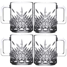 Pasabahce Glass Mugs Coffee Tea Cappuccino Latte Hot Drinks Cups Set of 2/4/6