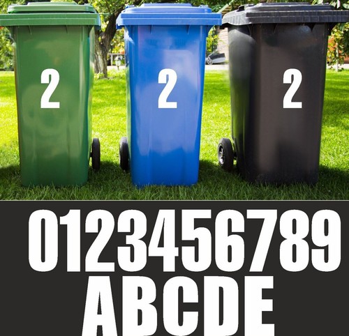 White wheelie bin - wheelie, peel