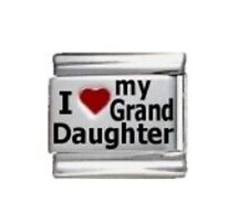  9mm Classic Size Italian Charms L72  I love My Grand Daughter Granddaughter