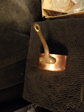 Thick copper saucepan, marked